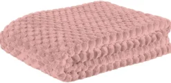 Wohndecke Wabe rosa Polyester B/L: ca. 150x200 cm