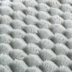 Wohndecke Wabe silber Polyester B/L: ca. 150x200 cm