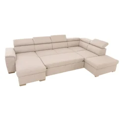 Wohnlandschaft beige Webstoff B/H/T: ca. 326x94x216 cm