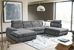 Wohnlandschaft Cordoba anthrazit Webstoff B/H/T: ca. 359x105x232 cm
