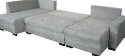 Wohnlandschaft grau Microfaser B/H/T: ca. 312x90x169 cm