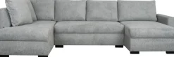 Wohnlandschaft grau Microfaser B/H/T: ca. 312x90x169 cm
