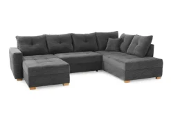 Wohnlandschaft grau Microfaser B/H/T: ca. 313x92x200 cm