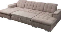 Wohnlandschaft Nadja stone Microfaser B/H/T: ca. 330x105x174 cm