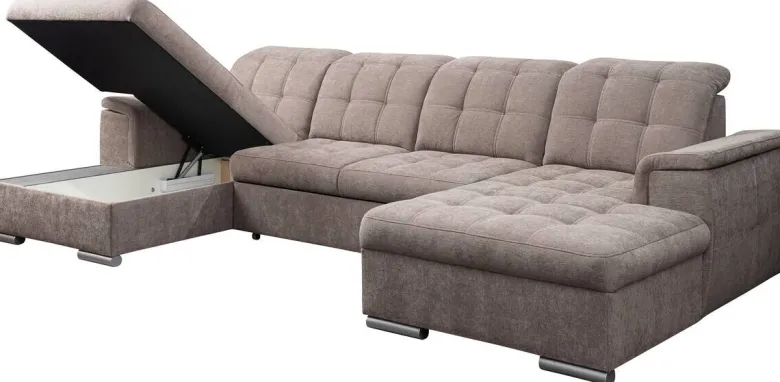 Wohnlandschaft Nadja stone Microfaser B/H/T: ca. 330x105x174 cm