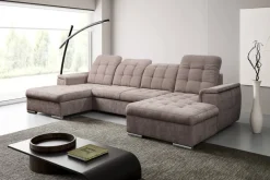 Wohnlandschaft Nadja stone Microfaser B/H/T: ca. 330x105x174 cm