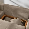 Wohnlandschaft taupe Microfaser B/H/T: ca. 313x92x200 cm
