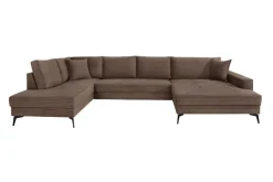 Wohnlandschaft Zero braun Microfaser B/H/T: ca. 362x86x195 cm
