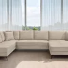 Wohnlandschaft Zero creme Microfaser B/H/T: ca. 362x86x195 cm