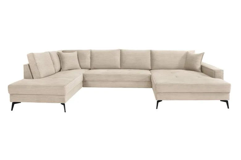 Wohnlandschaft Zero creme Microfaser B/H/T: ca. 362x86x195 cm