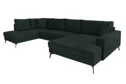 Wohnlandschaft Zero dunkelgrün Microfaser B/H/T: ca. 362x86x195 cm
