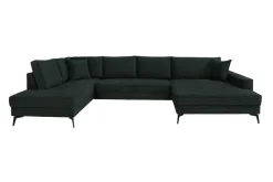 Wohnlandschaft Zero dunkelgrün Microfaser B/H/T: ca. 362x86x195 cm