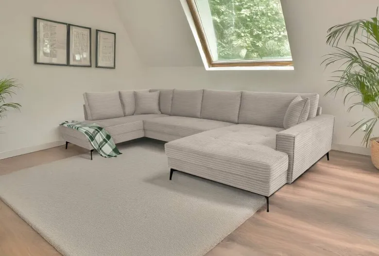Wohnlandschaft Zero stone Microfaser B/H/T: ca. 362x86x195 cm