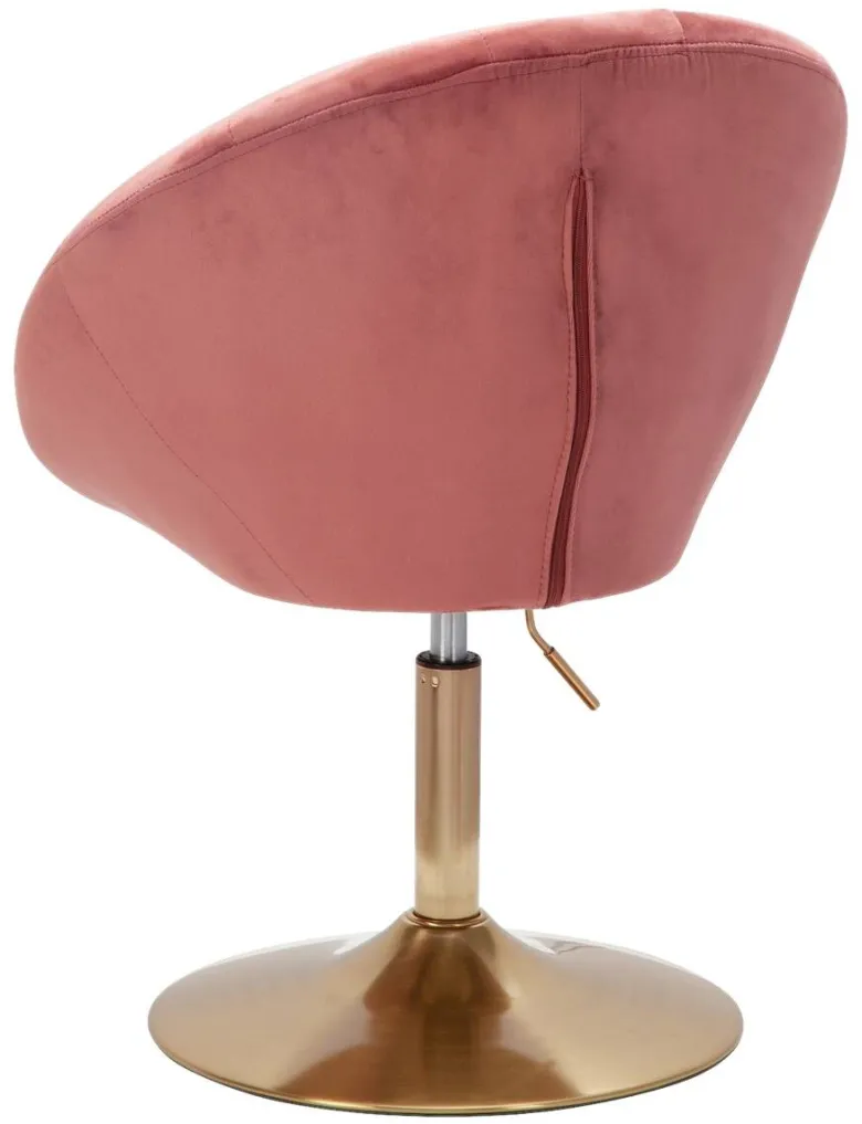 Wohnling Sessel rosa gold Samt Eisen B/H/T: ca. 67x80x62 cm