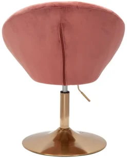 Wohnling Sessel rosa gold Samt Eisen B/H/T: ca. 67x80x62 cm