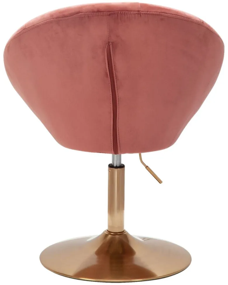 Wohnling Sessel rosa gold Samt Eisen B/H/T: ca. 67x80x62 cm