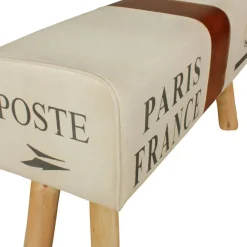 Wohnling Sitzbank beige B/H/T: ca. 91x51x30 cm