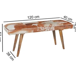 Wohnling Sitzbank natur Echtholz B/H/T: ca. 120x52x40 cm