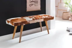 Wohnling Sitzbank natur Echtholz B/H/T: ca. 120x52x40 cm