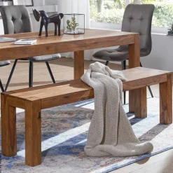 Wohnling Sitzbank natur Echtholz B/H/T: ca. 160x45x35 cm