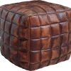 Wohnling Sitzhocker braun Leder B/H/T: ca. 39x41x39 cm