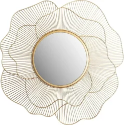 Wohnling Wandspiegel gold Metall T/D: ca. 2,5x77 cm