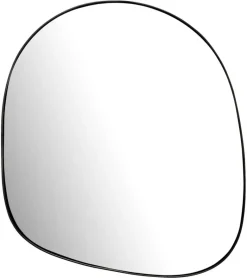 Wohnling Wandspiegel schwarz Metall B/H/T: ca. 53x60x2,5 cm