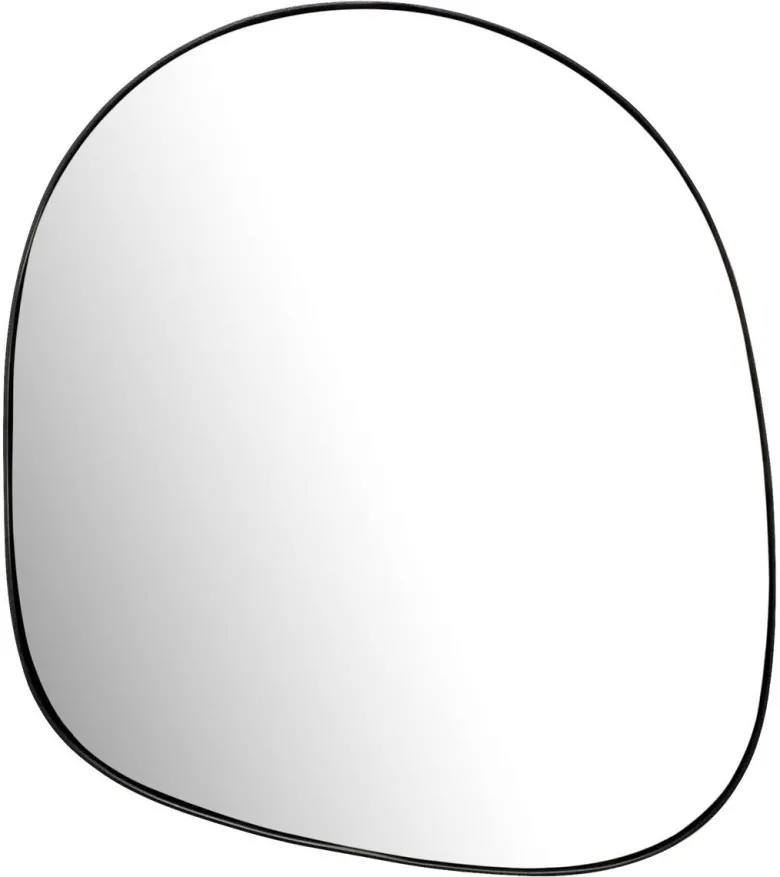 Wohnling Wandspiegel schwarz Metall B/H/T: ca. 53x60x2,5 cm
