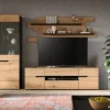 Wohnwand Canu basaltgrau Nachbildung Artisan Oak Nachbildung B/H/T: ca. 280x190x44 cm