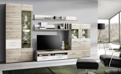 Wohnwand Eiche Antik Nachbildung Touchwood Nachbildung B/H/T: ca. 320x207x52 cm