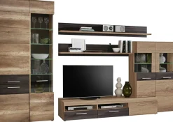 Wohnwand Eiche Antik Nachbildung Touchwood Nachbildung B/H/T: ca. 320x207x52 cm