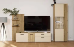 Wohnwand Gatwick Eiche Artisan Nachbildung creme B/H/T: ca. 250x180x38 cm