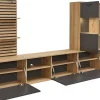 Wohnwand Heathrow Eiche Artisan Nachbildung anthrazit B/H/T: ca. 250x135x38 cm