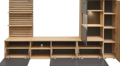 Wohnwand Heathrow Eiche Artisan Nachbildung anthrazit B/H/T: ca. 250x135x38 cm