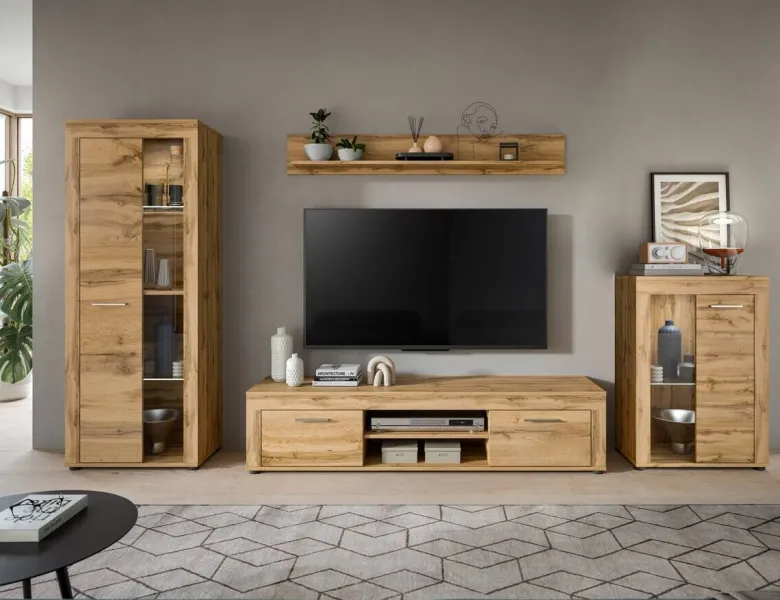 Wohnwand Jam Eiche Wotan Nachbildung B/H/T: ca. 310x169x35 cm