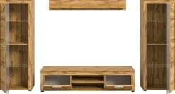 Wohnwand Jam Eiche Wotan Nachbildung B/H/T: ca. 310x159x35 cm