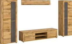 Wohnwand Jam Eiche Wotan Nachbildung B/H/T: ca. 310x159x35 cm