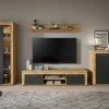 Wohnwand Jam Eiche Wotan Nachbildung grau B/H/T: ca. 330x159x35 cm