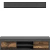Wohnwand Jam Matera Nachbildung Old Wood Nachbildung B/H/T: ca. 159x310x35 cm