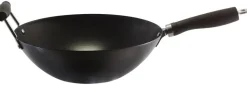 Wokpfanne schwarz Edelstahl