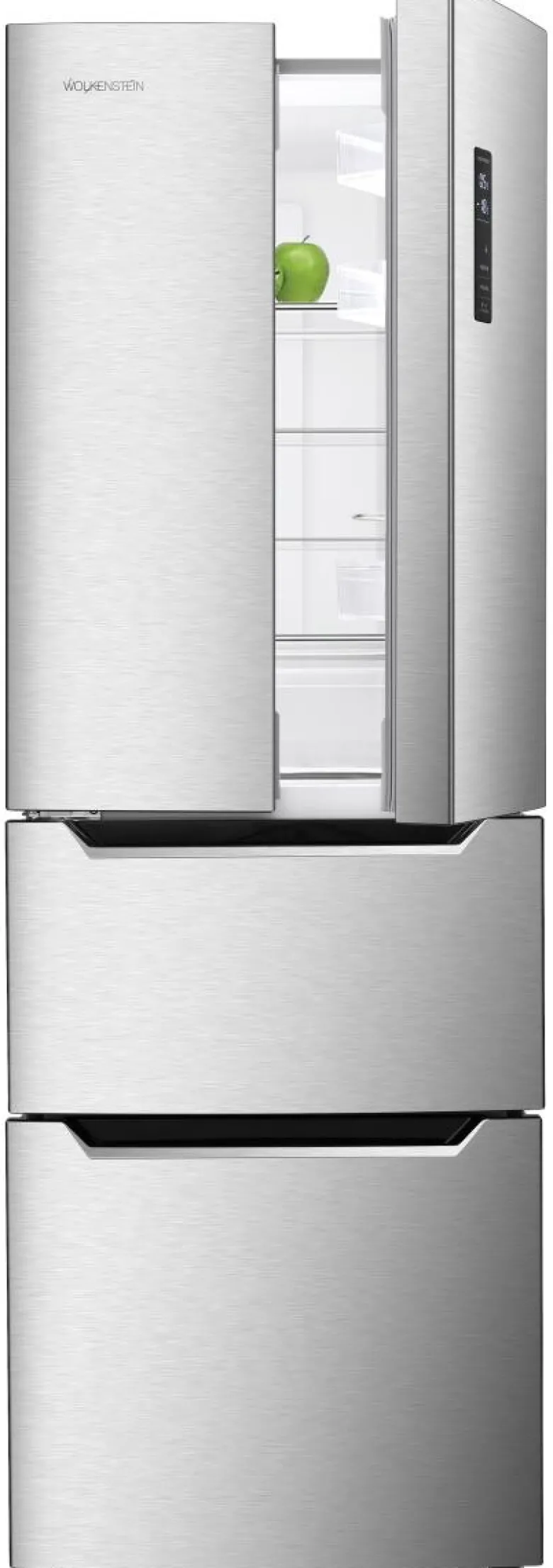 Wolkenstein Kühl-/Gefrierkombination FD351.4A++ Inox B/H/T: ca. 64x186x69 cm