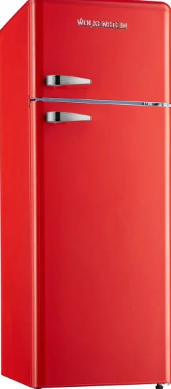 Wolkenstein Retro Kühl-/Gefrierkombination GK212.4RT FR rot B/H/T: ca. 54,5x145,6x62,6 cm