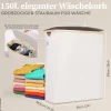 Wäschekorb beige Kunststoff B/H/L: ca. 36,5x67x61 cm