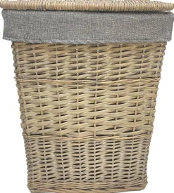 Wäschekorb grau Weide B/H/L: ca. 27x52x38 cm