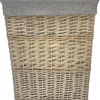 Wäschekorb grau Weide B/H/L: ca. 33x59x45 cm