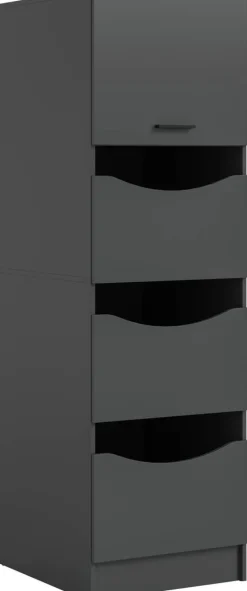 Wäscheschrank Free anthrazit B/H/T: ca. 60x196x68 cm