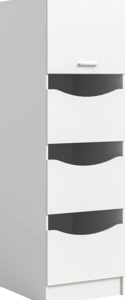 Wäscheschrank Free weiß B/H/T: ca. 60x196x68 cm