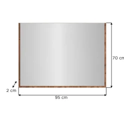 xonox.home Garderobenspiegel Bueno Basalt Nox Oak Nachbildung B/H: ca. 95x70 cm