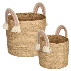 Zeller Aufbewahrungskorb Rainbow natur B/H/L: ca. 33,5x35x15 cm