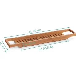Zeller Badewannenablage braun Bambus B/H/L: ca. 14,3x4,5x70 cm